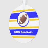 Personalisiert Blue and Gold Football Ornament (Vorderseite)