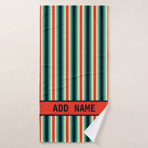Personalisiert Blue Aqua Green Yellow Red Badehandtuch