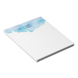 Personalisiert Blue Aqucolor Notepad Notizblock