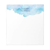 Personalisiert Blue Aqucolor Notepad Notizblock (Vorderseite)