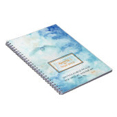 Personalisiert Blue Art Rumi Journal-Notebook Notizblock (Rechte Seite)