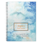 Personalisiert Blue Art Rumi Journal-Notebook Notizblock (Vorderseite)