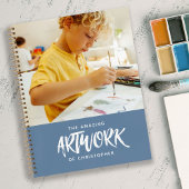 Personalisiert Blue Artist Foto Sketchbook Notizblock