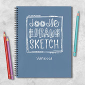 Personalisiert Blue Artist Sketchbook-Notebook Notizblock