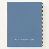 Personalisiert Blue Artist Sketchbook-Notebook Notizblock (Rückseite)