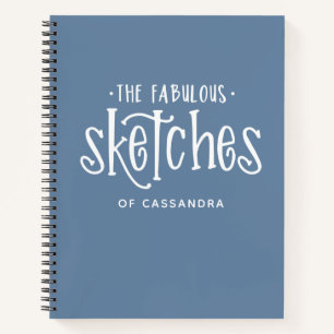 Personalisiert Blue Artist Sketchbook Notizblock