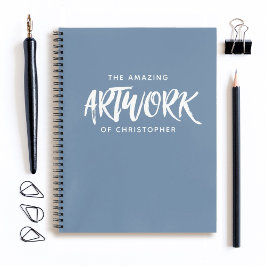 Personalisiert Blue Artist Sketchbook Notizblock
