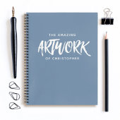 Personalisiert Blue Artist Sketchbook Notizblock