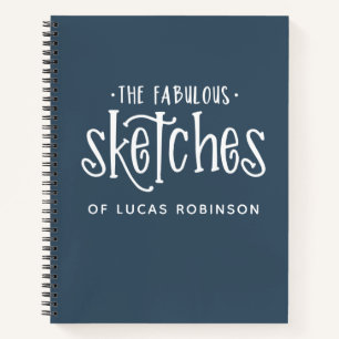 Personalisiert Blue Artist Sketchbook Notizblock