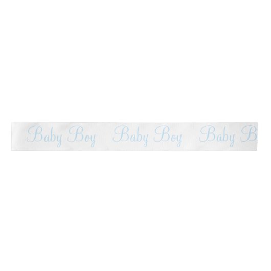 Personalisiert Blue Baby Boy Elegant Baby Geschenk Satinband (Vorderseite)