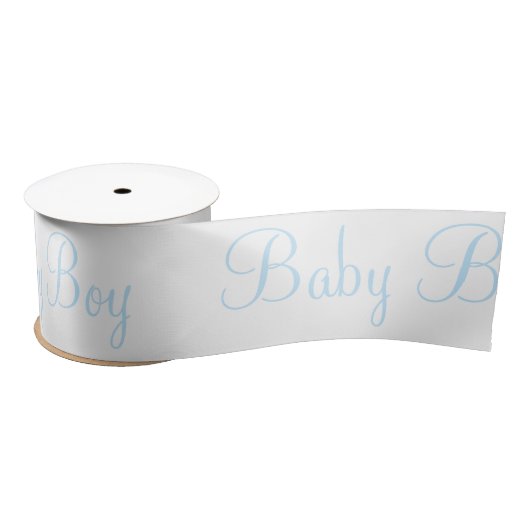 Personalisiert Blue Baby Boy Elegant Baby Geschenk Satinband (Spule)