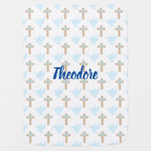 Personalisiert Blue Baptisse - Baby Blanket