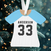 Personalisiert Blue Baseball Jersey Ornament