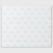 Personalisiert Blue Bebe Boy Elegant Baby Wrapping Geschenkpapier (Flach)