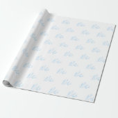 Personalisiert Blue Bebe Boy Elegant Baby Wrapping Geschenkpapier (Ungerollt)