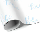 Personalisiert Blue Bebe Boy Elegant Baby Wrapping Geschenkpapier (Rolleneckpunkt)