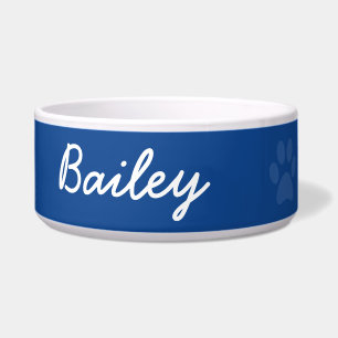 Personalisiert Blue Best Dog Ever und Name auf Napf