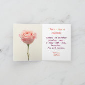 Personalisiert Blue Bird Blume Wasserfarbe Geburts Karte (Innenseite)