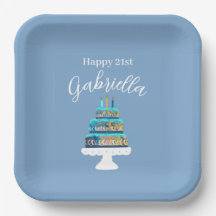 Personalisiert Blue Birthday Cake