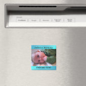 Personalisiert Blue Birthday Erinnerung Magnet (In Situ (Geschirrspüler))