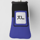 Personalisiert Blue Black Golf Head Putter Cover Headcover (Rotieren 90)