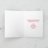 Personalisiert Blue Black Krawatte Großvater Vater Karte (Innenseite)