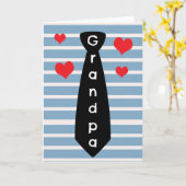 Personalisiert Blue Black Krawatte Großvater Vater Karte (Gelbe Blume)