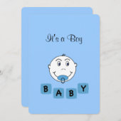 Personalisiert Blue Boy Ankündigung (Vorne/Hinten)