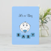 Personalisiert Blue Boy Ankündigung (Stehend Vorderseite)