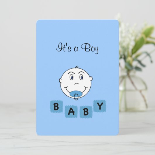 Personalisiert Blue Boy Ankündigung (Stehend Vorderseite)