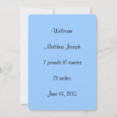 Personalisiert Blue Boy Ankündigung (Rückseite)