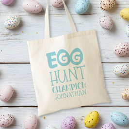 Personalisiert Blue Boy Easter Egg Champion Tragetasche