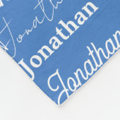 Personalisiert Blue Boys Name Schriftart Collage N Fleecedecke (Ecke)