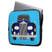 Personalisiert Blue British Classic Limousine Laptopschutzhülle (Vorderseite Links)