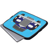 Personalisiert Blue British Classic Limousine Laptopschutzhülle (Vorne Knopf)