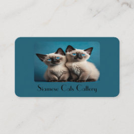 Personalisiert Blue Business Card für Cattery Visitenkarte
