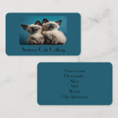 Personalisiert Blue Business Card für Cattery Visitenkarte (Vorne/Hinten)