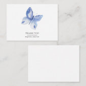 Personalisiert Blue Butterfly Vielen Dank Mitteilungskarte (Vorne/Hinten)