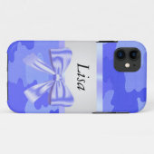 Personalisiert Blue Camouflage Blue Bow Case-Mate iPhone Hülle (Rückseite (Horizontal))
