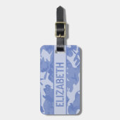 Personalisiert Blue Camouflage Gepäckanhänger (Vorderseite vertikal)