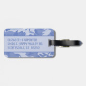 Personalisiert Blue Camouflage Gepäckanhänger (Rückseite horizontal)