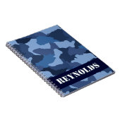 Personalisiert Blue Camouflage Journal Notizblock (Rechte Seite)