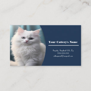 Personalisiert Blue Cattery Business Card Visitenkarte