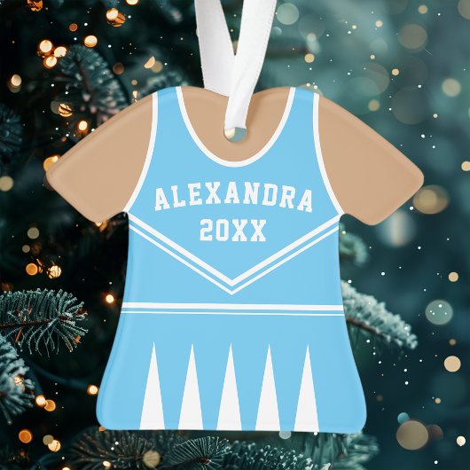Personalisiert Blue Cheerleader Uniform Ornament