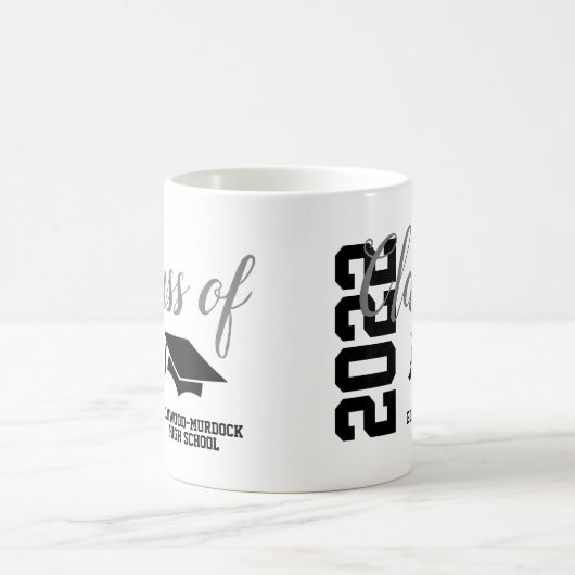 Personalisiert Blue Class of 2022 Gifts School Tas Kaffeetasse (Mittel)