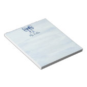 Personalisiert Blue Coquette Bow New Teacher Notizblock (angewinkelt)