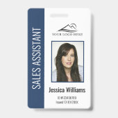 Personalisiert Blue Corporate Employee Security ID Ausweis (Front)