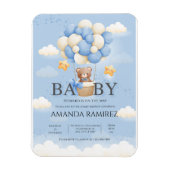 Personalisiert Blue & Cream Elephant Baby Dusche Magnet (Vertikal)