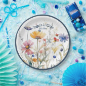 Personalisiert Blue Denim Fall Wildblumen Hochzeit Pappteller (Party)