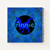 Personalisiert Blue Dinosaurier versteckt Notizblock (Rückseite)